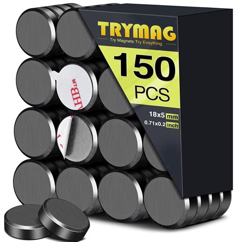 TRYMAG Small Ceramic Magnets for Crafts with Adhesive Backing, 150Pcs ...