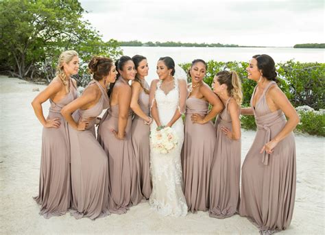 Beach Bridesmaid Dresses from Real Weddings - Destination Wedding Details