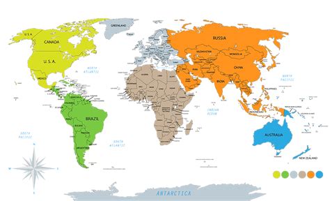 Continents By Number Of Countries - WorldAtlas