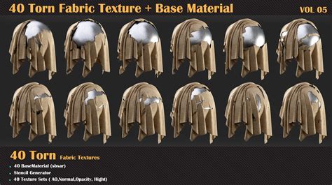 ArtStation - 40 Torn Fabric Texture - VOL 05 | Resources