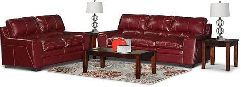 Contemporary Red 5 Piece Living Room Set - Caruso | RC Willey Furniture ...