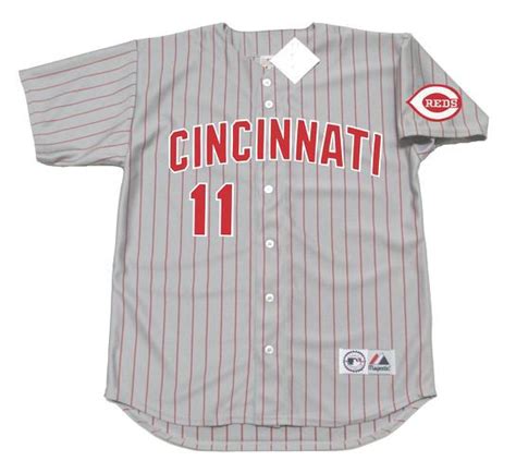 Barry Larkin Jersey - Cincinnati Reds 1993 Away Throwback MLB Baseball ...