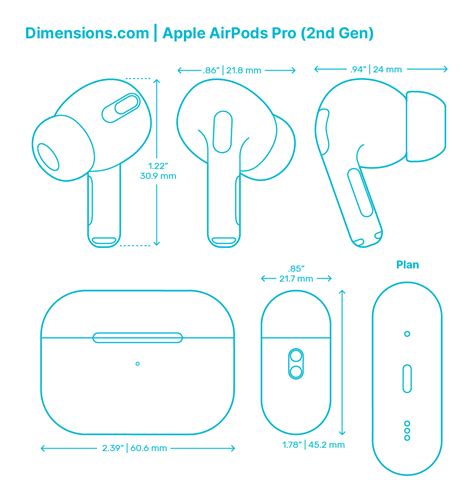 Apple AirPods Pro (2nd Gen) Dimensions & Drawings | Dimensions.com