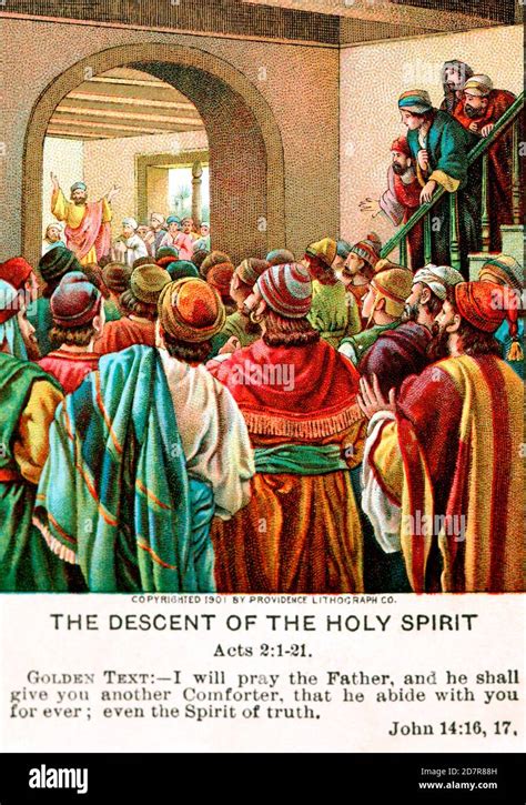 The Descent of the Holy Spirit Acts 2 Stock Photo - Alamy