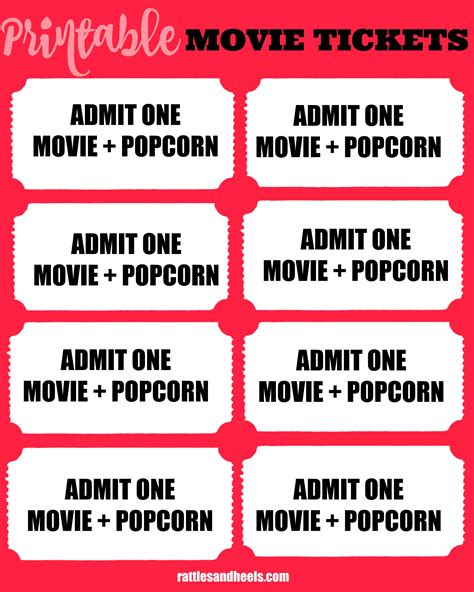 Family Movie Night With Printable Movie Tickets - Adanna Dill