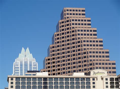 Austin Radisson Hotel with 111 Congress and Frost Bank Buildings Closer ...