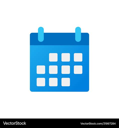 Blue calendar modern icon Royalty Free Vector Image