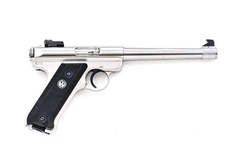 Stainless Ruger MK II Semi-Auto Target Pistol