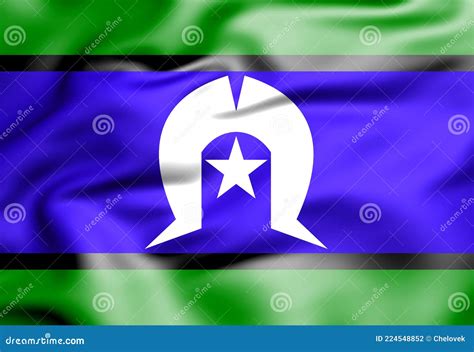 Map Of The Australian Torres Strait Islands With Flag Cartoon Vector ...