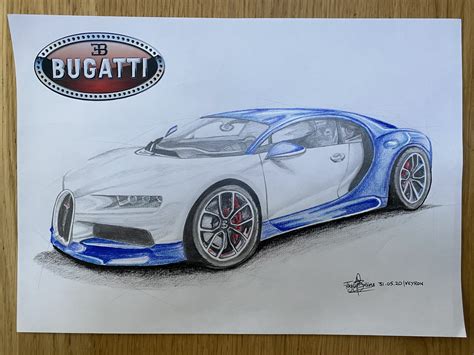 Bugatti Veyron - Hand Drawn and Rendered by Jagz on Dribbble