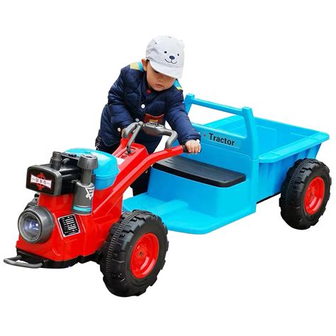 Buy Children's Walking Tractor,Ride on Tractor And Trailer, Electric ...