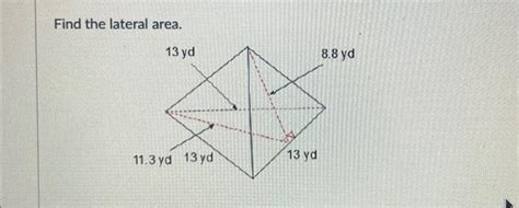 Solved Find the lateral area. | Chegg.com