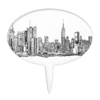 New York City Skyline Cake Toppers | Zazzle