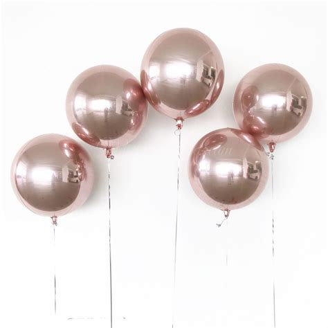 [Orbz] 16"/41cm Sphere Shaped Balloons - Rose Gold - Misty Daydream