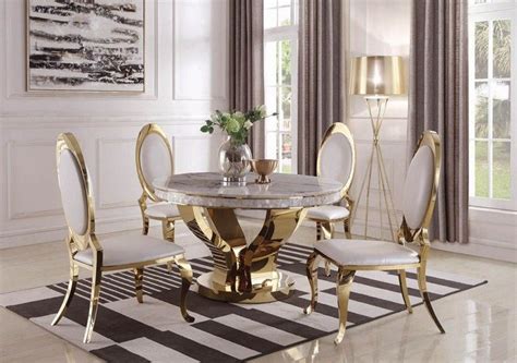 Kendall Gold And White Dining Chair Set Of 21 #DiningRoom | Dining room ...