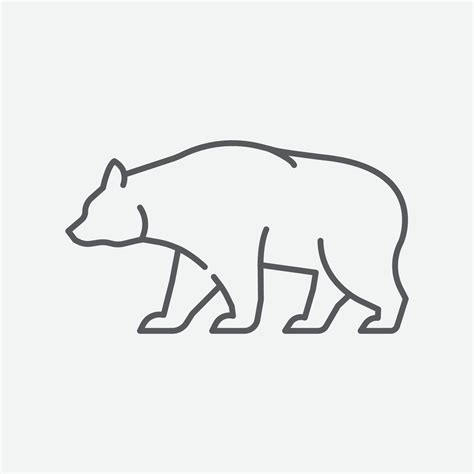 Bear animal illustration. Bear side view logo icon. Bear symbol.Vector ...