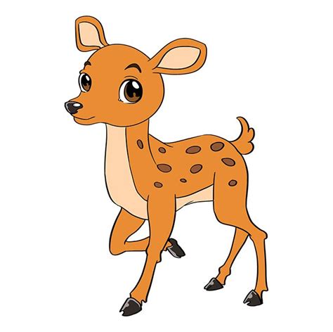 Cartoon Deer Drawing Easy