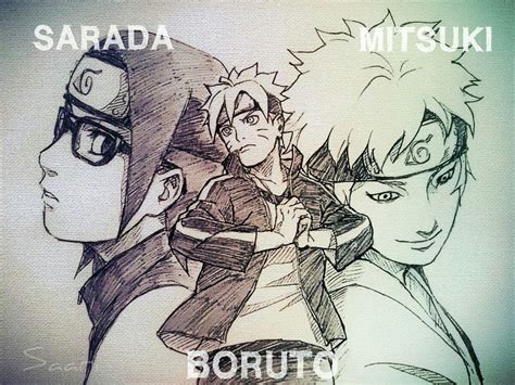 Boruto Sarada Mitsuki Naruto Bayram13 | Аниме, Наруто