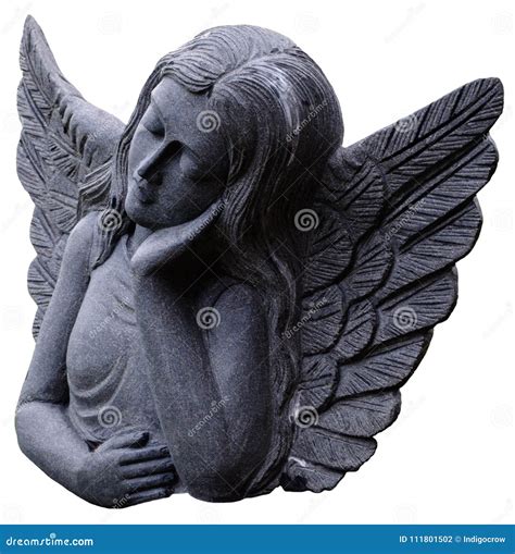 Sad Angel Statue stock photo. Image of heavenly, mourning - 111801502