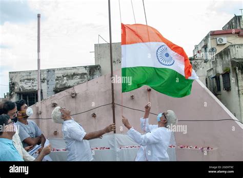 Indian National Flag hoisting program for the first time in party ...