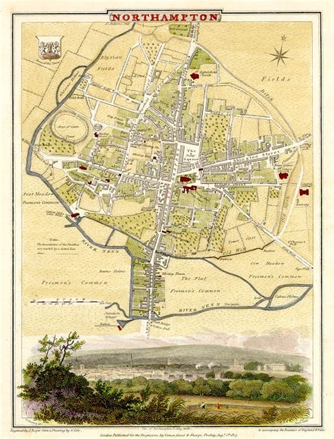 J0.02 Maps of Northampton | Old map, Northampton map, Northampton