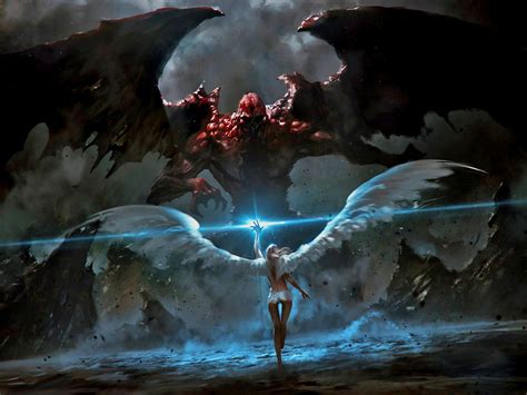 demon and angel battle | Good vs Evil Angel | Angel art, Fantasy art ...