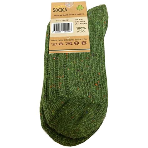 Irish Country Men's Wool Socks - Green | Celtic Clothing Company