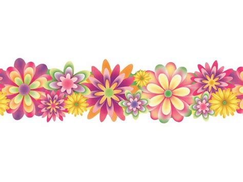 Flower border horizontal flowers borders clipart clipart kid 2 – Clipartix