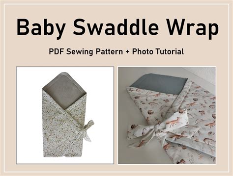 Baby Swaddle Wrap PDF Sewing Pattern, Photo Sewing Tutorial Included ...