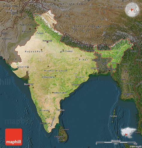 Satellite Map Of India – Map Of The World