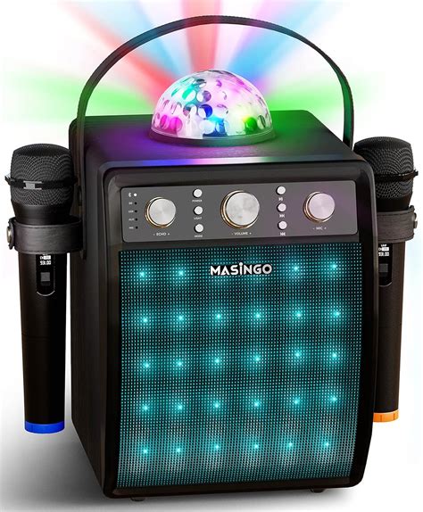 MASINGO Bluetooth Karaoke Machine for Adults and Kids - Portable ...