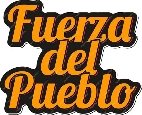 Premium Vector | Fuerza del pueblo strength of the people lettering ...