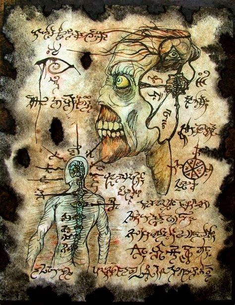 NECROMANCER FORMULAE Zombie Cthulhu Larp Necronomicon Scrolls Dark ...