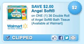 Rare $2 off 1 Angel Soft Toilet Paper Printable Coupon (36 count) | AL.com