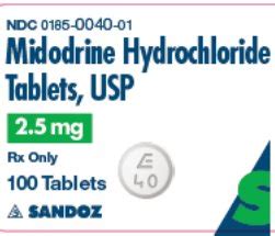 BUY Midodrine Hydrochloride (Midodrine Hcl) 2.5 mg/1 from GNH India at ...