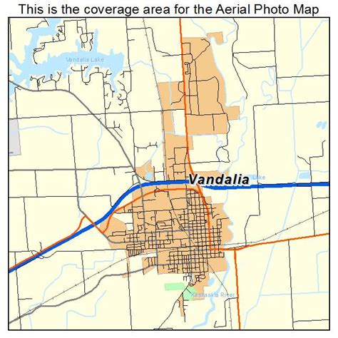 Aerial Photography Map of Vandalia, IL Illinois