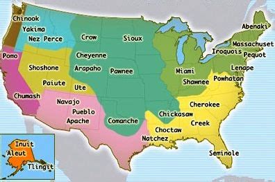 Tribe Location Map | Native american map, Native american history ...