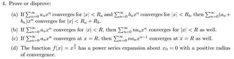 Calculus 2 - Prove Disprove - convergence of Taylor series ...