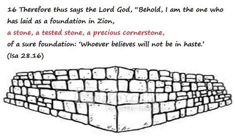 Bible Art Isaiah 28-30 A stone, a tested stone, a precious cornerstone ...