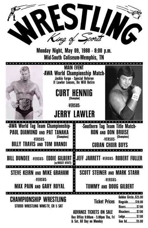 A show that made two men legends, Curt Hennig and Jerry "The King ...