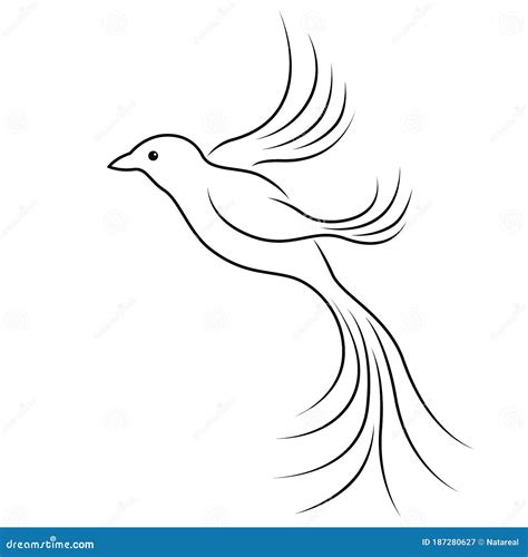 Silhouette of Abstract Flying Bird Stock Vector - Illustration of ...