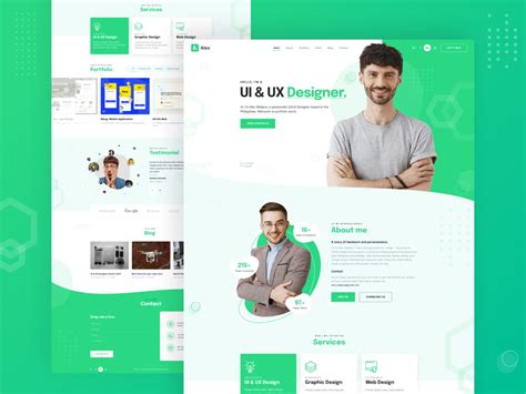 Alex - Modern & Creative Personal Portfolio Figma Template | Portfolio ...