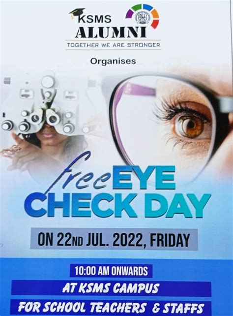 Free Eye Check-up Camp - Kerala Samajam Model School