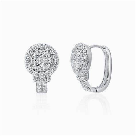 Bông Tai Kim Cương Vàng trắng 18K DEA3524AEWWG.01 | Lộc Phúc Fine Jewelry