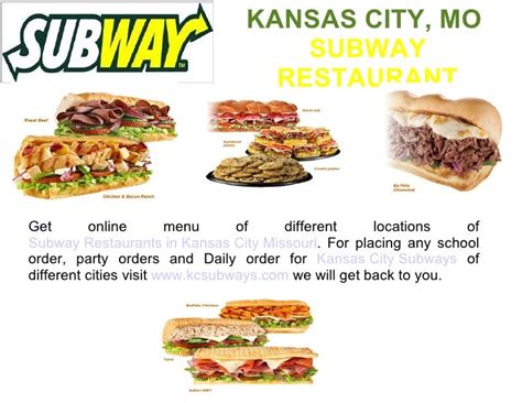 $5-Dollar Footlong KC Subway Menu