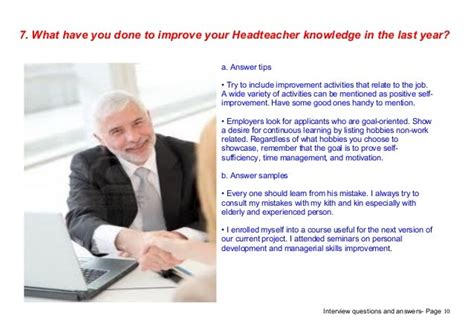 Top 7 headteacher interview questions answers