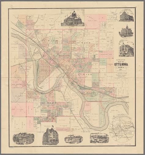 Allen's outline map of Ottumwa, Iowa - NYPL Digital Collections