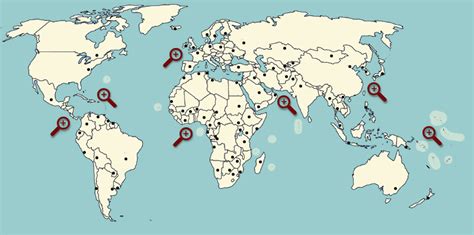 Map of Capital Cities in the World