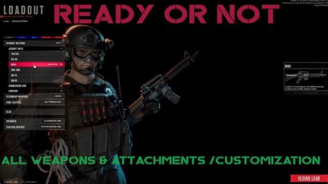 READY OR NOT -ALL WEAPONS &ATTACHMENTS/CHARACTER CUSTOMIZATION (4K ...