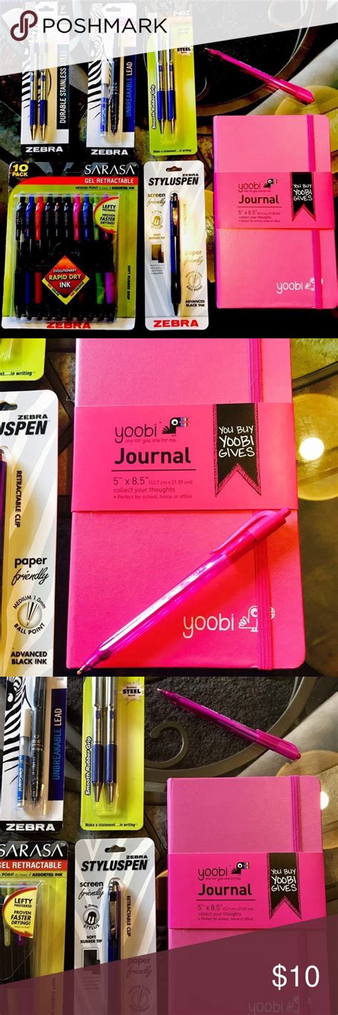 Big Lot Zebra pens & Yoobi Journal, New | Colored pens, Zebra ...